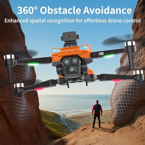 GPS Drone with 4K Camera for Adults, 4.5" Remote Control Screen, Auto Return, Auto Obstacle Avoidance, 22 Min Flight, Foldable FPV RC Quadcopter with Follow Me, Waypoint Fly, Gift for Beginners 3