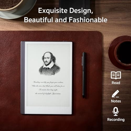 Android E-Ink ePaper Tablet, Paperwhite eBook Reader Digital Notebook for Note Taking, Drawing Paper White Graphics Notepad with Stylus and Case, Cloud Sync and Screen Casting - Model Mini 9.7" Silver 2