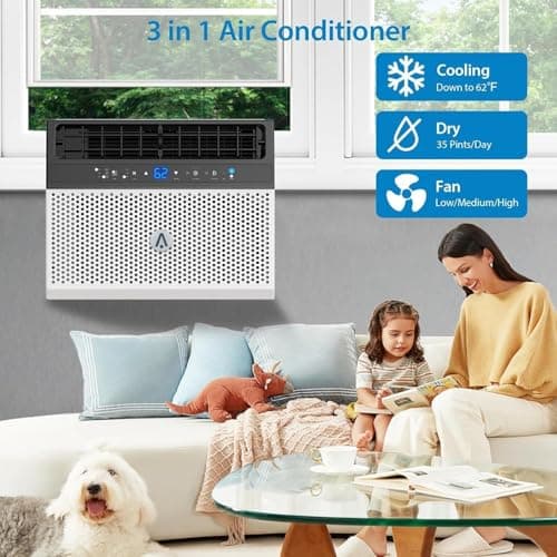 dainslef Window Air Conditioner - 6,000 BTU, U-Shaped Design, Ultra Quiet, Wi-Fi Enabled, Energy Efficient, Remote Control, Cools Up to 269 Sq.Ft, White 5