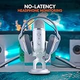 Logitech Creators Blue Yeti USB Microphone for Gaming, Streaming, Podcast, YouTube, Discord, PC, Studio Sound, Plug & Play-Silver 5