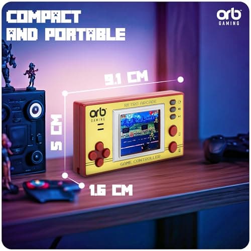 Mini Retro Games Console, 150 in-Built Games, 8-Bit Retro Gaming Handheld Console, 1.8” Full Colour LCD Screen Pocket Console, Immersive Sound Games Console - ThumbsUp! 3