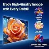 Mini Projector with WiFi and Bluetooth Built-in Apps Smart Projector Support 4K 1080P FHD 180° Adjustable Auto Keystone Compatibile with HDMI/TV Stick/Memory Stick/Laptop, White 3