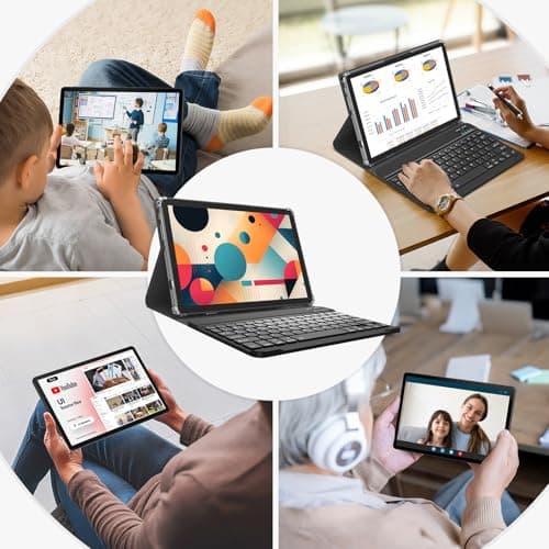 SUNTUNG Tablet, 2025 Latest 11 inch Android 15 Tablet, 5G WiFi+Cellular, MTK8786 Octa-Core, 16GB 128GB 1TB Expansion, 4G LTE Tableta, 21MP Camera, Gemini AI 2.0, Tablets with Keyboard, Mouse, Case 5