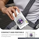 4K Digital Camera for Photography Autofocus, 2025 Latest 48MP Vlogging Camera for YouTube with SD Card, 2 Batteries, 3" 180°Flip Screen Compact Travel Camera for Teens with 16X Zoom (Off White) 4