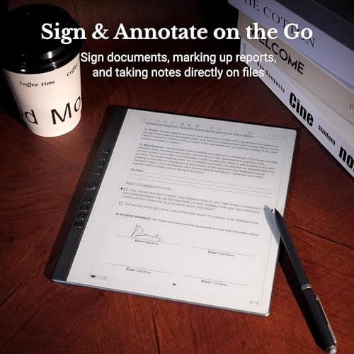 Penstar eNote 2 Paper Tablet Bundle, 10.3-inch Pen Only Writing Tablet, Electronic Notebook Digital Notepad, 300 PPI 4GB 128G E-Ink Reader with Folio Cover & Two B5 Pens 3