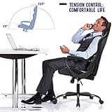 BestOffice High-Back Gaming Chair PC Office Chair Computer Racing Chair PU Desk Task Chair Ergonomic Executive Swivel Rolling Chair with Lumbar Support for Back Pain Women, Men,White 2