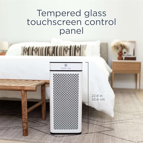 Medify MA-40 Air Purifier with True HEPA H13 Filter | 1,793 ft² Coverage in 1hr for Smoke, Wildfires, Odors, Pollen, Pets | Removal to 0.1 Microns | White, 1-Pack 3
