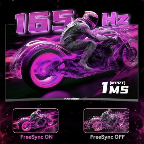 Raywego 34 Inch Ultrawide Monitor 3440 x 1440P Curved Gaming Monitor,Swivel/Height Adjustable,21:9 Aspect Ratio with RGB Backlight,165Hz 127% sRGB 4000:1 Contrast Ratio,PIP/PBP Black,2026 4