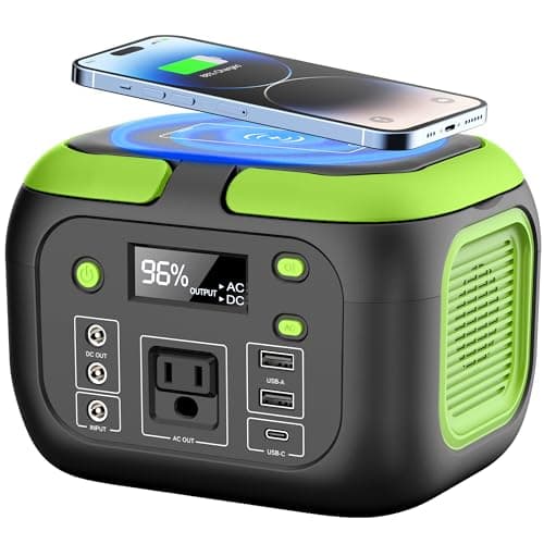 200W Portable Power Station, SinKeu 42000mAh Solar Generator With 110V AC Outlet, DC, USB C, USB QC3.0, 155Wh Backup Battery Pack Power Supply for Camping Essential Road Trip Home Outdoor Emergency