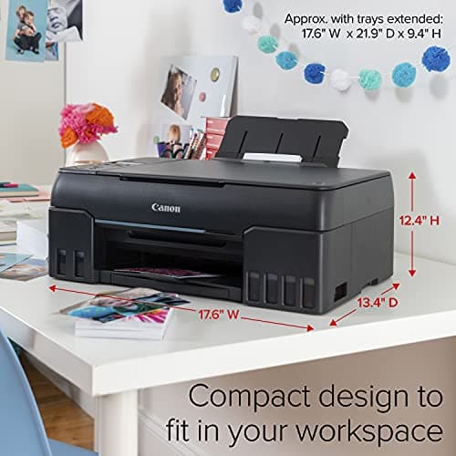 Canon PIXMA G620 Wireless MegaTank Photo All-in-One Printer [Print, Copy, Scan], Black,Works with Alexa 5