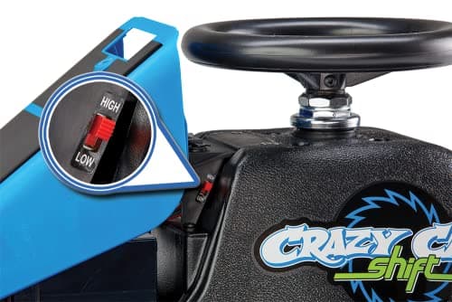 Razor Crazy Cart Shift Electric Go Kart for Kids Ages 6+ - 12V Drifting System, High/Low Speed Switch, Simplified Drifting, Riders up to 120 lbs, Black/Blue 3
