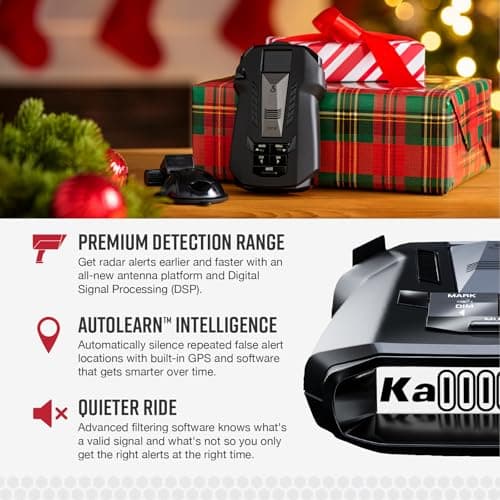 Cobra RAD 700i Laser Radar Detector - Premium Detection Range, AutoLearn Intelligence, Advanced Filtering Software, Apple CarPlay and Android Auto Compatible, Laser Eye Front and Rear Detection 3