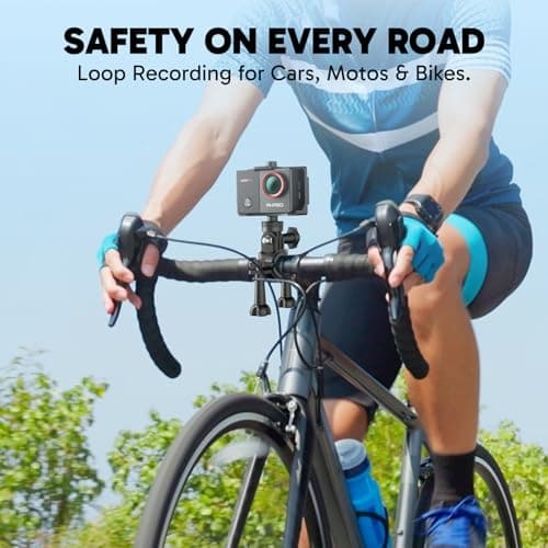 AKASO EK7000 Pro 4K30fps Action Camera with Touch Screen EIS 131ft Waterproof Underwater Camera Remote Control 5X Zoom with Helmet Accessories Kit (Standalone) 5