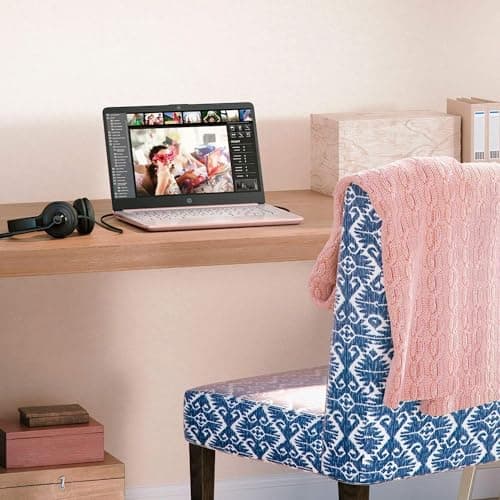 HP Essential Laptop, 14" HD Display, Intel Celeron N4120, 16GB RAM, 64GB eMMC, Webcam, HDMI, Wi-Fi, RJ-45, 1 Year Office 365, Windows 11 Home, Rose Gold 5