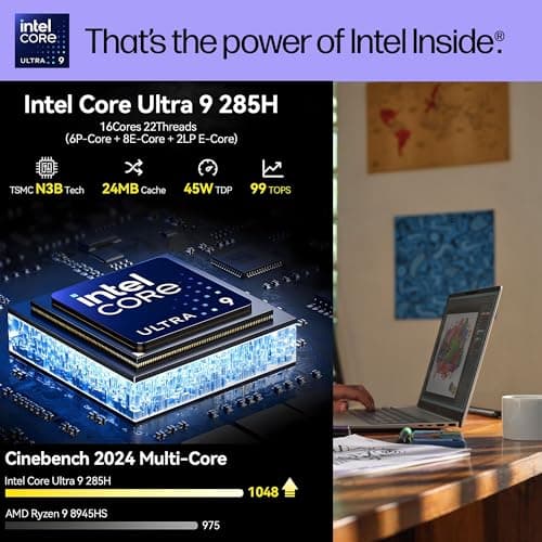 HP OmniBook 5 Touchscreen Laptop Computer, Next Gen AI PC, Intel 16-Core Ultra 9 285H, 32GB LPDDR5X RAM, 1TB PCIe SSD, 16" FHD+, WiFi 6E, Backlit Keyboard, Copilot Key, Windows 11 Home, Type-C Hub 4