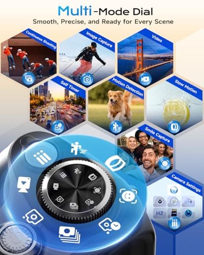 4K Digital Camera for Photography, Autofocus 56MP Vlogging Camera for YouTube/Content Creators/Travel, 16X Zoom Video Camera with 3" 180°Flip Screen & Lens Hood, Gift Ideas for Teens & Beginners 2