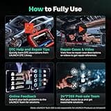 2025 LAUNCH OBD2 Scanner CRP123X Elite V2.0(Upgrade of CRP129X), 7 Reset Scan Tool, FCA SGW, Multi-System Car Scanner, Cloud Report, Lifetime Free Update CRP123X Diagnostic Tool, Battery Test, AutoVIN 5