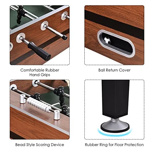 Goplus 54" Foosball Table, Soccer Game Table Competition Sized Football Arcade for Adults, Kids, Indoor Game Room Sport 5