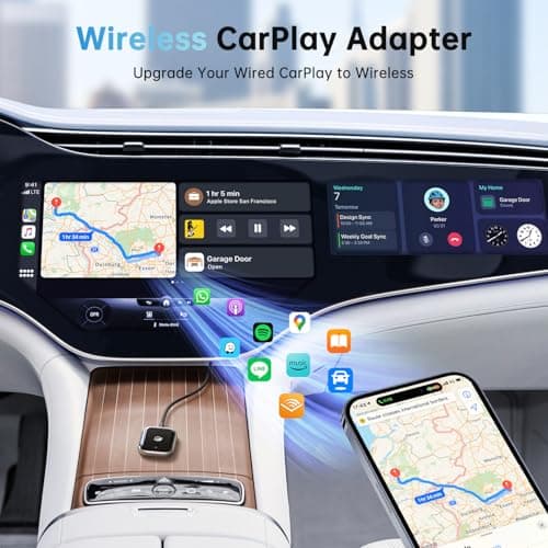 Wireless CarPlay Adapter for Apple CarPlay, Easy to Upgrade Wired CarPlay to Wireless, Instant Connectivity, Super Mini Car Play Dongle for iPhone Fit for Cars with Built-in CarPlay 2