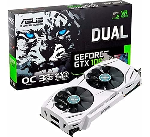 ASUS GeForce GTX 1060 3GB Dual-Fan OC Edition Graphics Card (DUAL-GTX1060-O3G)