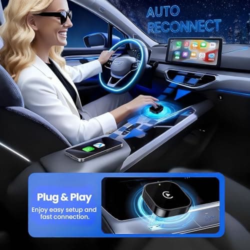 Yizro Wireless CarPlay Adapter for Apple iPhone & Android, 2-in-1 Adapter Convert Wired to Wireless Dongle 3
