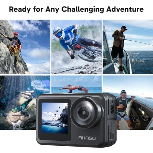 AKASO Brave 7 LE 4K30FPS 20MP WiFi Action Camera with Touch Screen EIS 2.0 Zoom Remote Control 131 Feet Underwater Camera with 2X 1350mAh Batteries Support External Microphone Vlog Camera 4