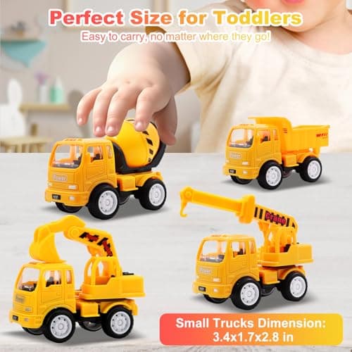 Nicmore Construction Truck Toddler Toys Car: Toys for 1 2 3 4 Year Old Boy 5 in 1 Carrier Toys for Kids Age 1-3 2-4| 18 Months 2 Year Old Boy Christmas Birthday Gifts 3