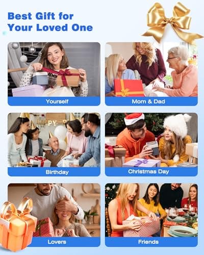 KINGJOY Neck and Shoulder Massager with Heat, Shiatsu Neck and Back Massager for Back, Shoulder, Legs, 2025 Upgraded 4D Kneading Deep Tissue Pain Relief, Gifts for Women/Men/Mom/Dad, Plug-in Use Only 6