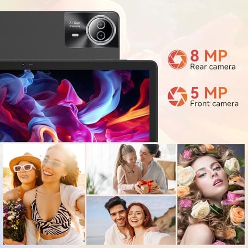 URAO Tablet｜14 inch Android 15 Tablet｜30GB RAM 256GB ROM｜1920 * 1200 IPS FHD｜10000mAh 30W Fast Charging｜Octa-core Processor｜Wi-Fi 6, BT 5.4｜Dual Camera with Keyboard｜Mouse｜Stylus｜Case｜Headphone 4