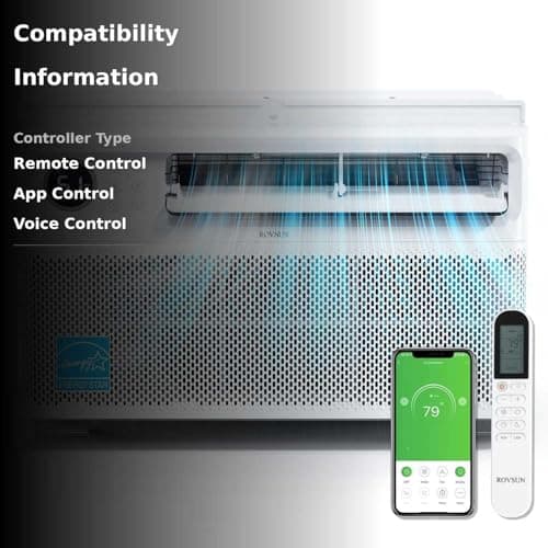 ROVSUN 12000 BTU Inverter Window Air Conditioner with WIFI Function, Energy-Saving Window AC Unit with Remote & App Control, Ultra Quiet Design & Easy Install Kit, 115V/60Hz 4