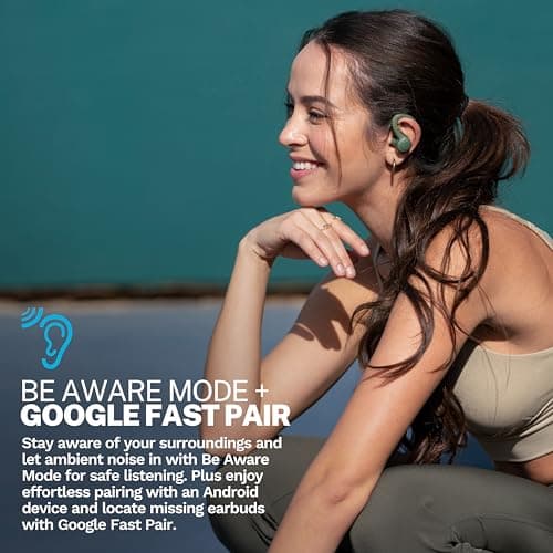 JLab Go Sport+ Wireless Workout Earbuds Featuring C3 Clear Calling, Secure Earhook Sport Design, 35+ Hour Bluetooth Playtime, and 3 EQ Sound Settings (Green) 2