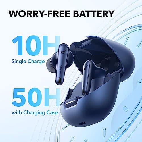 Soundcore by Anker Liberty 4 NC Wireless Earbuds, 98.5% Noise Reduction, Adaptive Noise Cancelling to Ears and Environment, Hi-Res Sound, 50H Battery, Wireless Charging, Bluetooth 5.3 4