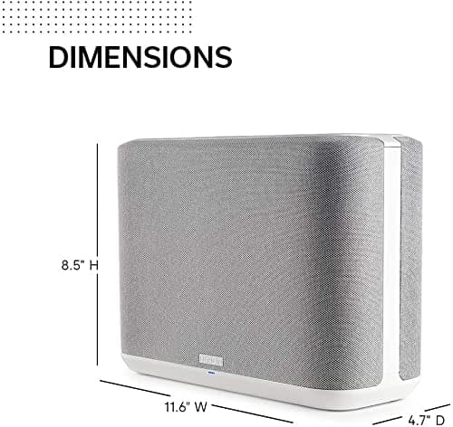 Denon Home 250 Wireless Smart Speaker (White), Bluetooth Wireless, 0.75" Tweeters, 4" Bass Drivers, HEOS Built-in, AirPlay 2, Multi-Room Streaming, Simple Setup, Mid-Size Design 2