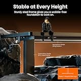 ErGear Height Adjustable Electric Standing Desk, 47.2 x 23.6 Inches Sit Stand up Desk, Memory Computer Home Office Desk with Two-Piece Desktop (Black) 3