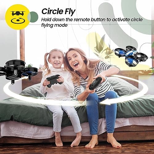 Holy Stone Mini Drone for Kids and Beginners RC Nano Quadcopter Indoor Small Helicopter Plane with Auto Hovering, 3D Flips, Headless Mode and 3 Batteries, Great Gift Toy for Boys and Girls, HS210 Blue 3