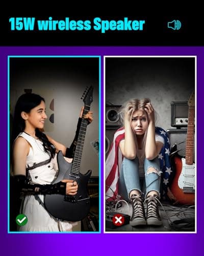 Enya Electric Guitar Inspire 39" Smart Electric Carbon Fiber Guitarra with 15W Wireless Speaker, 20 Distinct Tones, Onboard Presets, Charging Cable, Adjusting Wrench, and Gig Bag 3