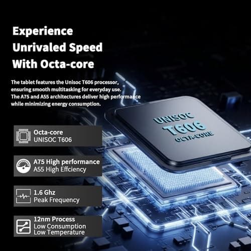 Tablet with Keyboard - 24GB RAM+256GB ROM(2TB Expand), Android 15 Tablet with Octa Core, 5G/2.4G WiFi, 8000mAh, BT V5.0, with Case, Mouse, Stylus, Split-Screen, Widevine L1, Face Unlock(Black Case) 3