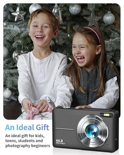 Digital Camera, FHD 1080P Point and Shoot Camera with 16X Zoom Anti Shake, Compact Small Portable for Boy Girls(Deep Black) 5