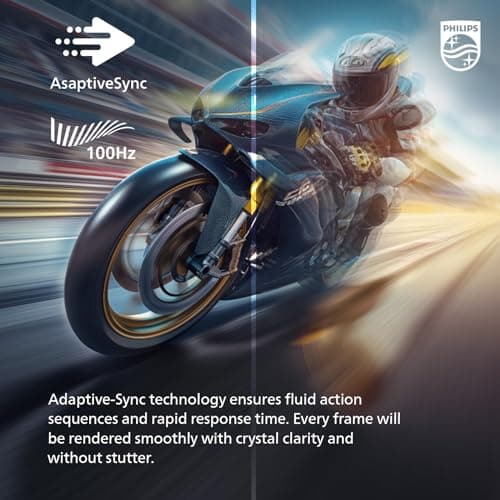 Philips 221V8LB 22 inch Class Thin Full HD (1920 x 1080) Monitor, 100Hz Refresh Rate, VESA, HDMI x1, VGA x1, LowBlue Mode, Adaptive Sync, 4 Year Advance Replacement Warranty 4