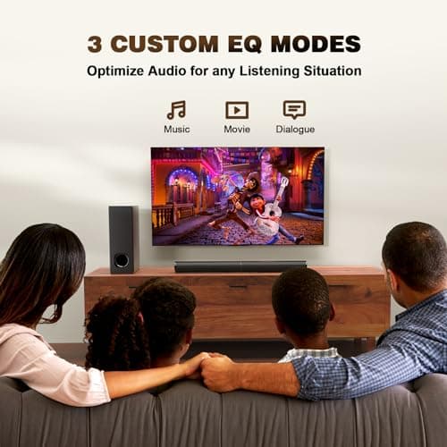 Nylavee Sound Bar - 2.1ch Dolby Audio Soundbar with Subwoofer, 240W High Volume, Wall Mountable 30-inch Bluetooth Sound Bar with HDMI ARC, Optical, and AUX Connection for TV, Projector, Computer 4
