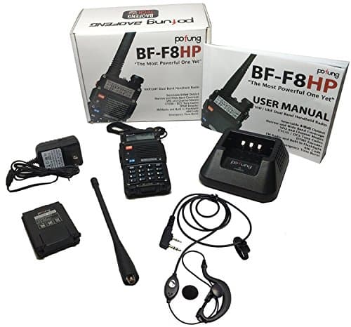 BAOFENG BF-F8HP (UV-5R 3rd Gen) 8-Watt Dual Band Two-Way Radio (136-174MHz VHF & 400-520MHz UHF) Includes Full Kit with Large Battery 3