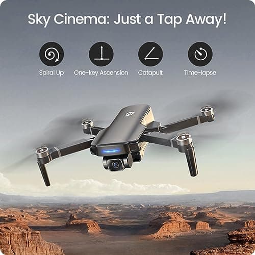 Holy Stone GPS Drone with 4K UHD Camera for Adults Beginner; HS360S 249g Foldable FPV RC Quadcopter with 10000 Feet Control Range, Brushless Motor, Follow Me, Smart Return Home, 5G Transmission 4