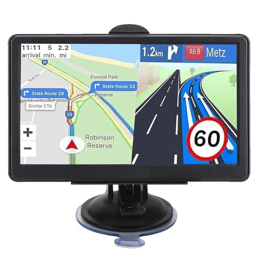 GPS Navigator for Car Truck RV, 7 Inch Touch Screen, Latest 2025 Maps for Car GPS, Support Voice Turn-by-Turn Guidance, Speed and Red Light Warning, Custom Truck Routing