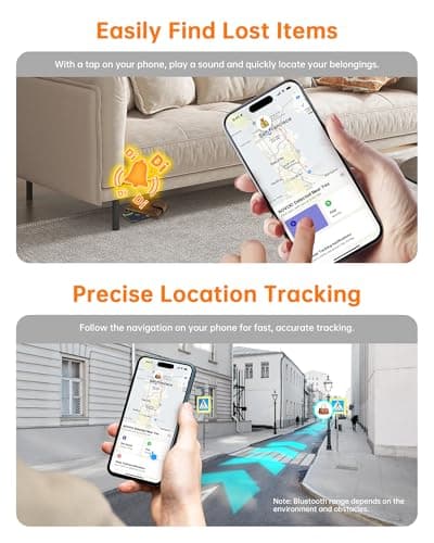 NOVOO Tracker Card (iOS Only) Wallet Card with Apple Find My, Smart Card Bluetooth Tracker, 6 Years Battery, IP68 Waterproof, Keys Finder and Item Locator for Keys, Bags, Passport (BL) 4