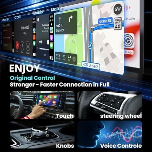 2-in-1 Wireless CarPlay & Android Auto Adapter (2026 Upgraded WiFi 6-BT 5.4) Wired to Wireless Converter | Multi-User Seamless Connection | Easy Setup-Plug & Play | Auto Reconnect | Cars from 2015+ 5