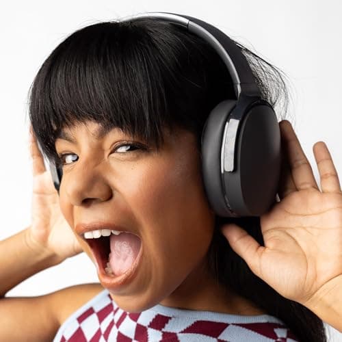 Skullcandy Hesh Evo Wireless Over-Ear Bluetooth Headphones with Extra USB-C Charging Cable, Noise Isolating, 36 Hours Battery, Foldable Lightweight Design, Microphone for iPhone Android - True Black 3