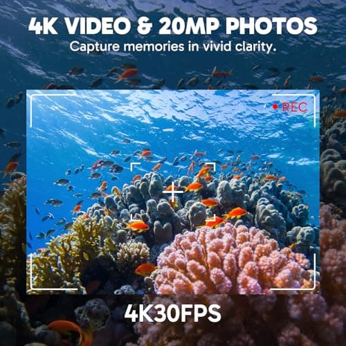 AKASO EK7000 Pro 4K30fps Action Camera with Touch Screen EIS 131ft Waterproof Underwater Camera Remote Control 5X Zoom with Helmet Accessories Kit (Standalone) 2