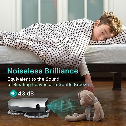 EVERYBOT Three-Spin Robot Mop - Ultra Quiet Smart Mopping Robot Cleaner Only | Powerful Stylish 3 Spin Wet Mop for Hard Floor & Tile Cleaning with Remote Control | Large Water Tank 5