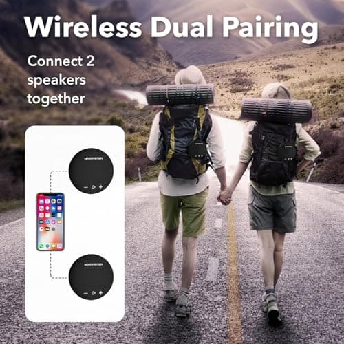 Monster Bluetooth Speaker, IPX8 Shower Speaker Waterproof, Bluetooth 5.4 with Loud HD Sound and Robust Bass, Extra Long Playtime Punchy, for Home, Beaches Portable Wireless Outdoor Speakers 5