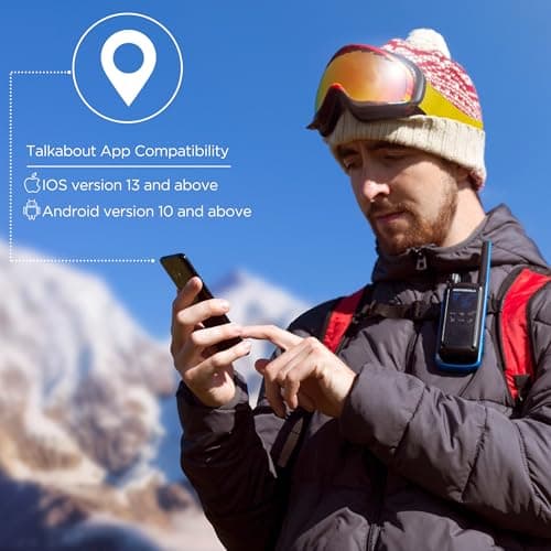 Motorola Solutions, Portable FRS, T802, Talkabout, Two-Way Radios Waterproof IP54 Walkie Talkie Emergency Preparedness, Rechargable, 22 Channel, 35 Mile, Black W/Blue, 2 Pack 4